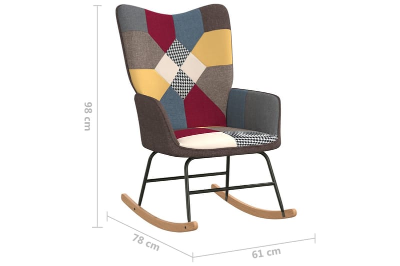 Gungstol tyg lapptäcke - Flerfärgad - Möbler - Stolar & fåtöljer - Gungstol