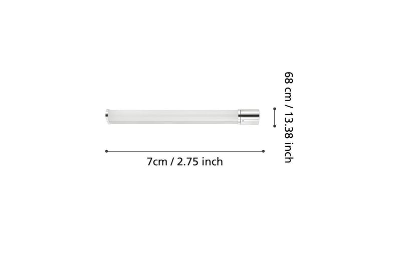 Spegelbelysning Eglo Tragacete 1 med Uttag - Vit/Silver/Krom - Belysning & el - Badrumsbelysning - Badrumslampa vägg