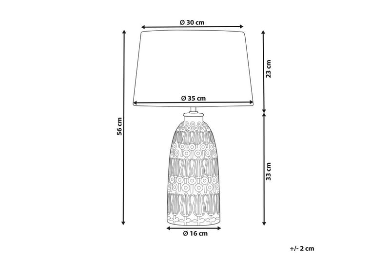 Azzurvi Bordslampa 56 cm E27 - Rosa/Vit - Belysning & el - Inomhusbelysning & lampor - Fönsterlampa - Fönsterlampa på fot