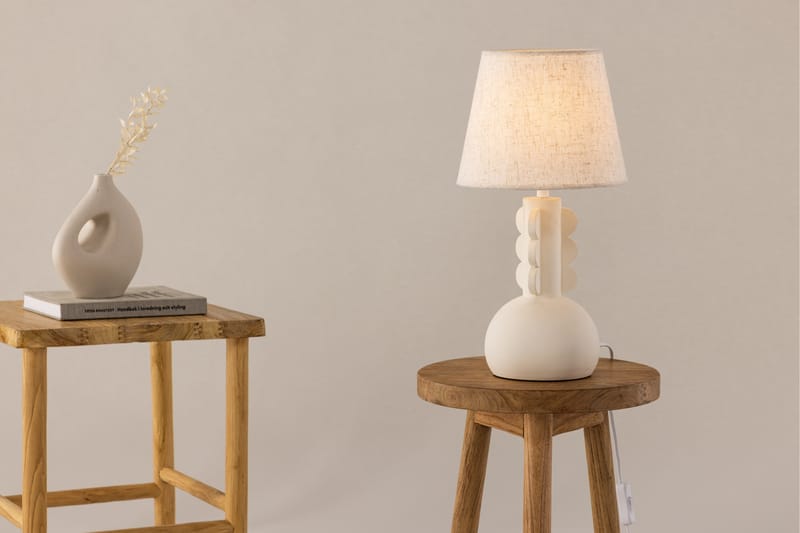 Mellerud Bordslampa 43 cm - Beige - Belysning & el - Inomhusbelysning & lampor - Bordslampor