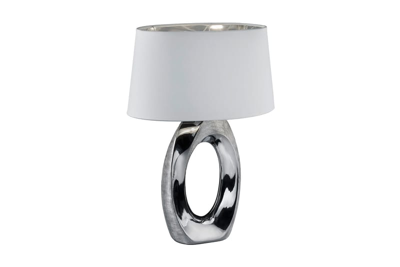 Taba Bordslampa 52cm E27 silver/vit - Silver/Vit - Belysning & el - Inomhusbelysning & lampor - Bordslampor