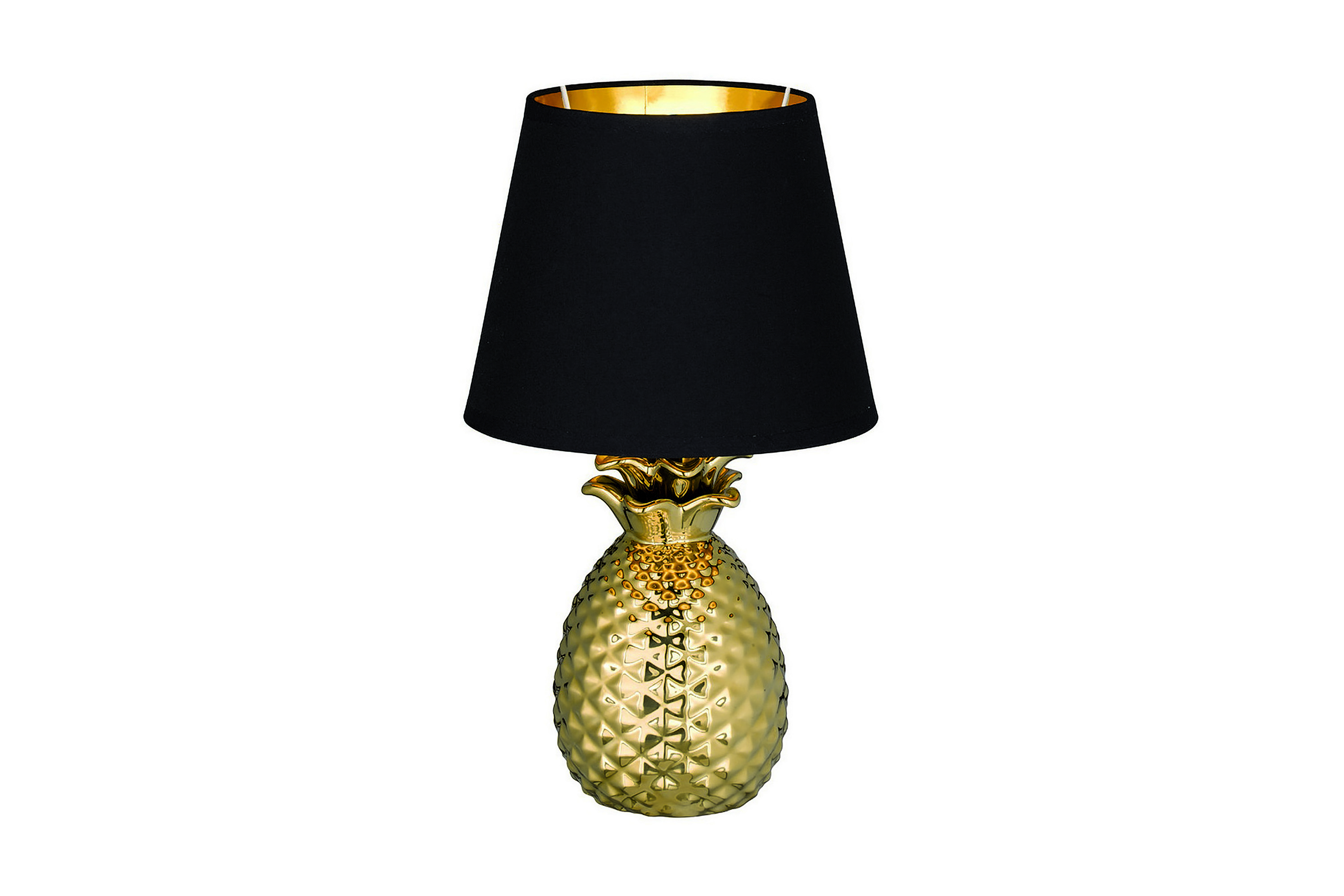 REA/Black Friday Trio Lighting Pineapple bordslampa 35cm E14 guld/ svart - Guld/Svart Bordslampor Svart,Guld