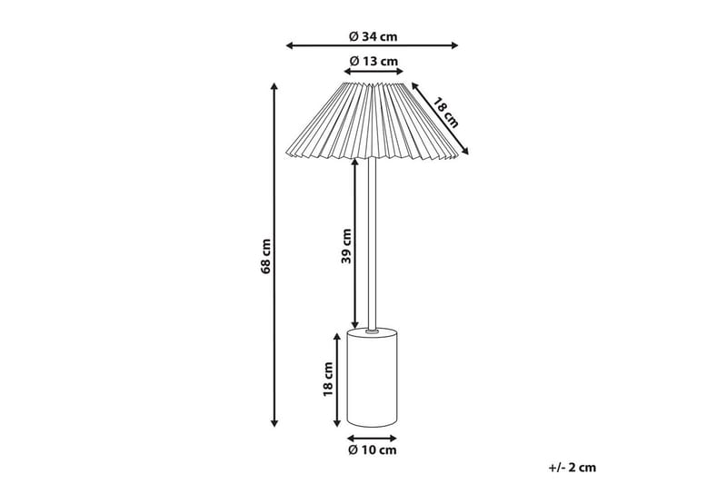 Bosleba Bordslampa 68 cm E27 - Beige/Vit - Belysning & el - Inomhusbelysning & lampor - Fönsterlampa - Fönsterlampa på fot