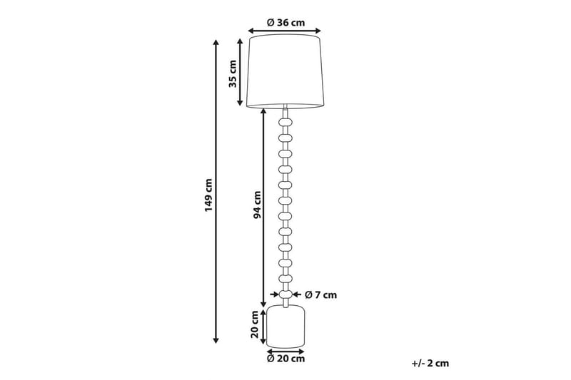 Cresel Golvlampa 160 cm - Off White - Belysning & el - Inomhusbelysning & lampor - Sovrumslampa