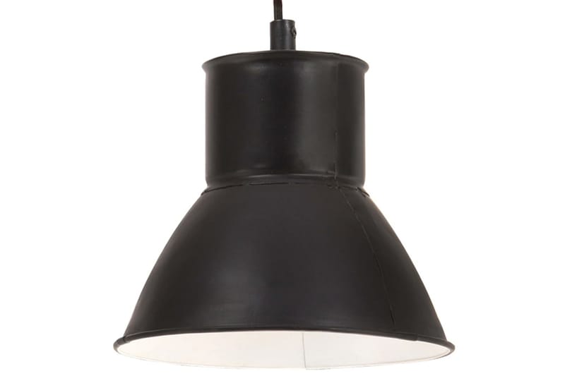 Hänglampa industriell 25 W svart rund 17 cm E27 - Svart - Taklampa kök - Fönsterlampa hängande - Fönsterlampa - Pendellampor & hänglampor - Sovrumslampa - Vardagsrumslampa