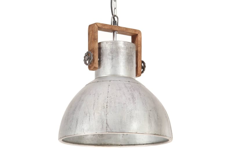 Hänglampa industriell vintage 25 W silver rund 40 cm E27 - Silver - Taklampa kök - Fönsterlampa hängande - Fönsterlampa - Pendellampor & hänglampor - Sovrumslampa - Vardagsrumslampa