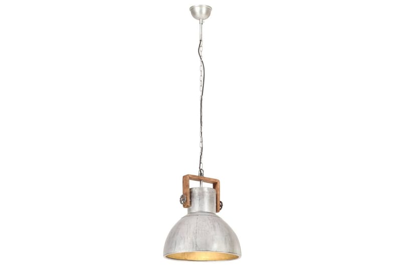 Hänglampa industriell vintage 25 W silver rund 40 cm E27 - Silver - Taklampa kök - Fönsterlampa hängande - Fönsterlampa - Pendellampor & hänglampor - Sovrumslampa - Vardagsrumslampa