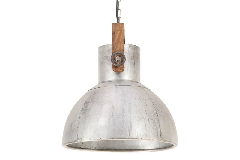 Hänglampa industriell vintage 25 W silver rund 40 cm E27 - Silver - Taklampa kök - Fönsterlampa hängande - Fönsterlampa - Pendellampor & hänglampor - Sovrumslampa - Vardagsrumslampa