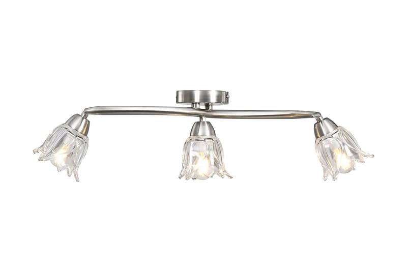 Taklampa med transparenta glasskärmar för 3 E14-lampor tulpa - Transparent - Taklampa kök - Fönsterlampa hängande - Fönsterlampa - Pendellampor & hänglampor - Sovrumslampa - Vardagsrumslampa