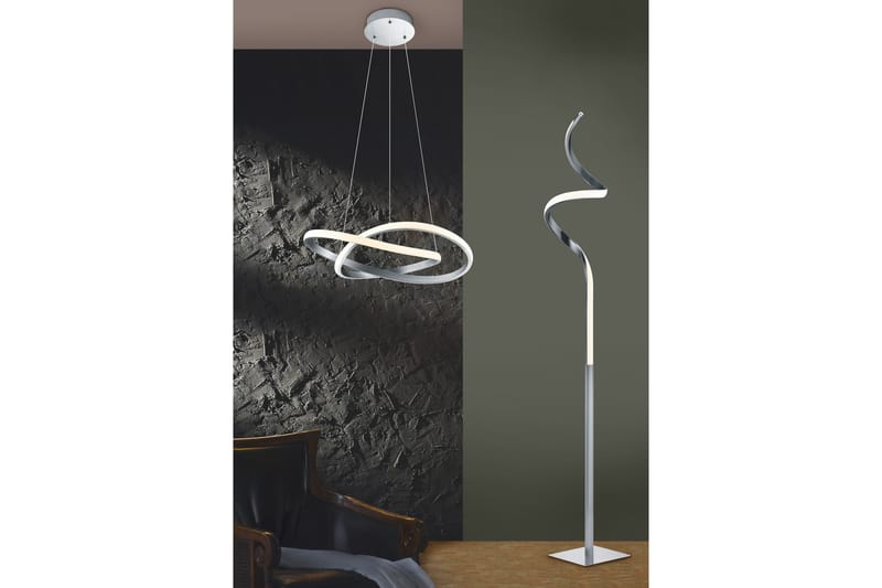 Trio Lighting Course LED taklampa borstad stål - Vit - Taklampa kök - Fönsterlampa hängande - Fönsterlampa - Pendellampor & hänglampor - Sovrumslampa - Vardagsrumslampa