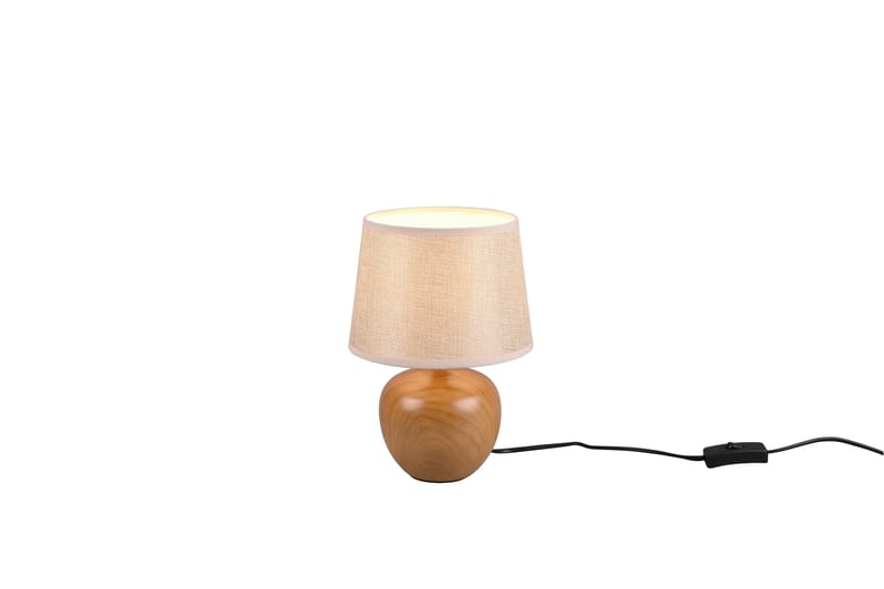 Luxor Bordslampa 26cm E14 beige/ trä - Beige/Trä - Belysning & el - Inomhusbelysning & lampor - Fönsterlampa - Fönsterlampa på fot