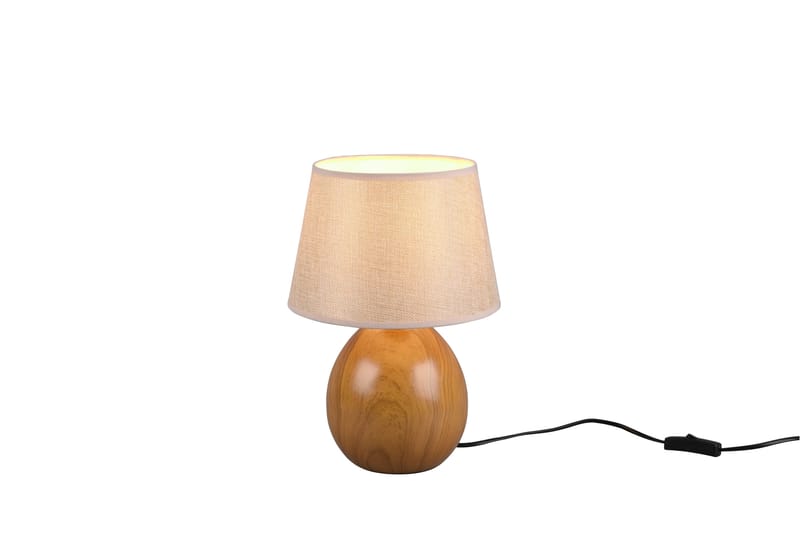 Luxor Bordslampa 35cm E27 beige/ trä - Beige/Trä - Belysning & el - Inomhusbelysning & lampor - Fönsterlampa - Fönsterlampa på fot