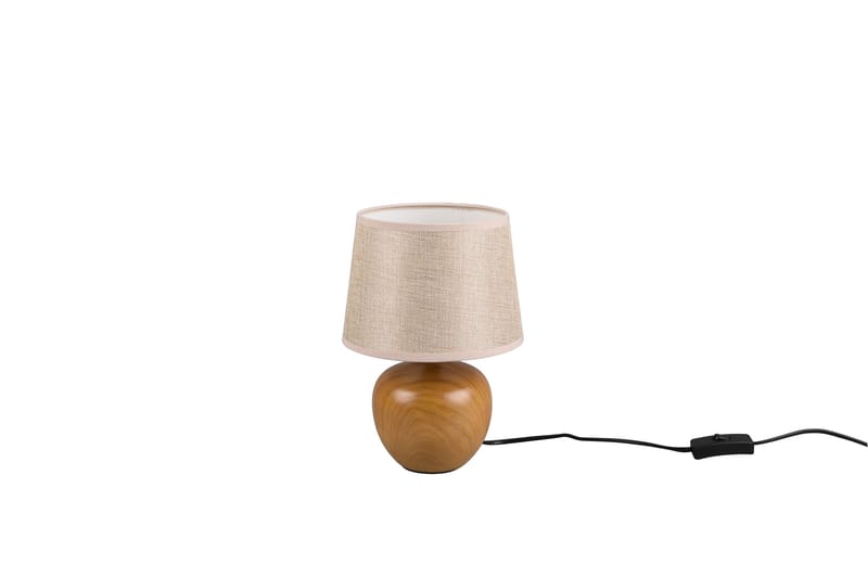 Trio Lighting Luxor bordslampa 26cm E14 beige/ trä - Fönsterlampa på fot - Sovrumslampa - Sänglampa bord - Fönsterlampa - Bordslampor - Vardagsrumslampa