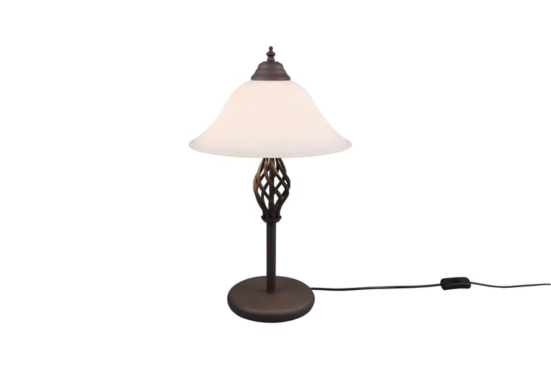 Trio Lighting Rostica bordslampa 2L E14 rustik - Fönsterlampa på fot - Sovrumslampa - Sänglampa bord - Fönsterlampa - Bordslampor - Vardagsrumslampa