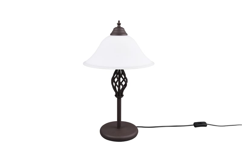 Trio Lighting Rostica bordslampa 2L E14 rustik - Fönsterlampa på fot - Sovrumslampa - Sänglampa bord - Fönsterlampa - Bordslampor - Vardagsrumslampa