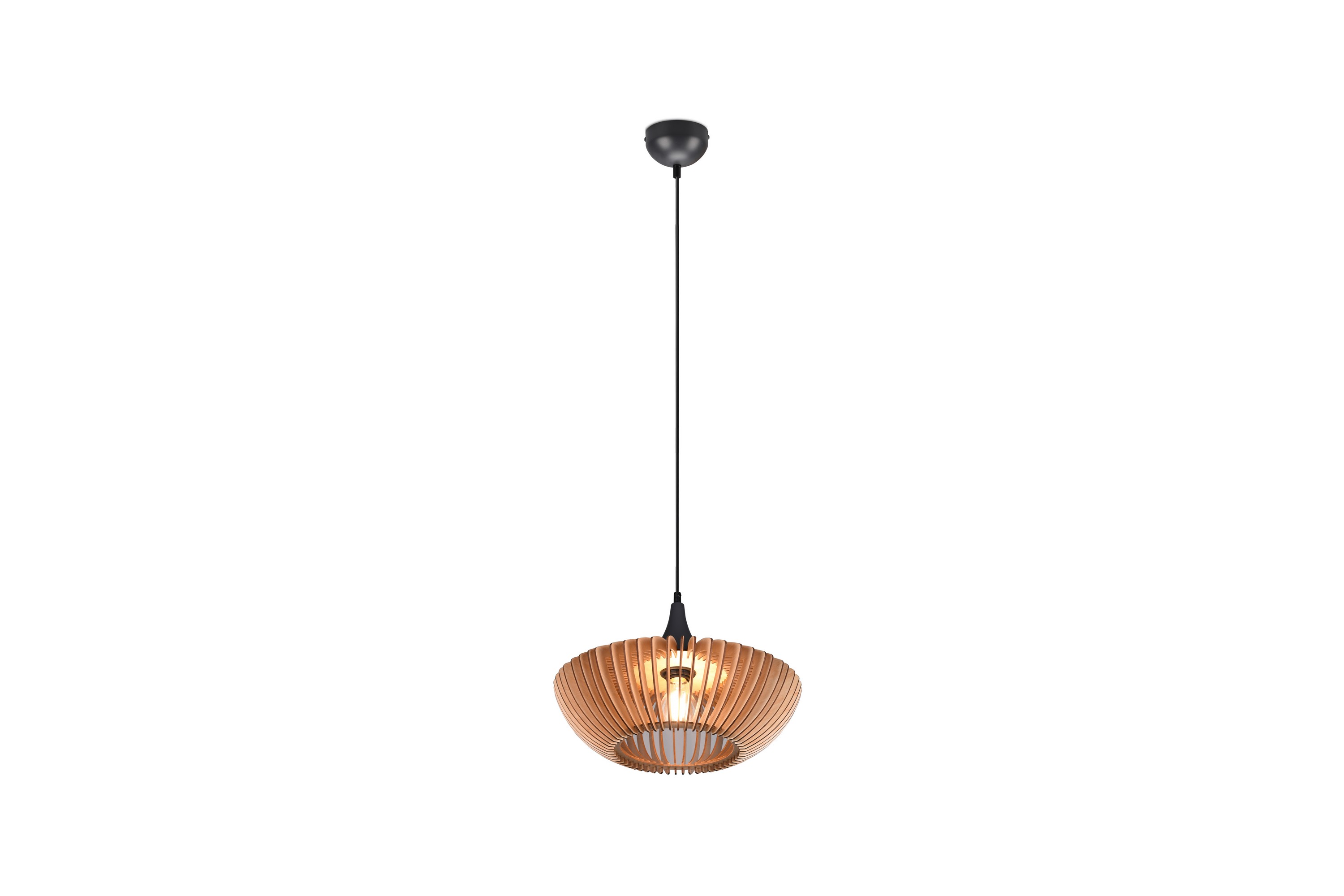 Trio Lighting Colino taklampa E27 trä/ antracit - 315900142