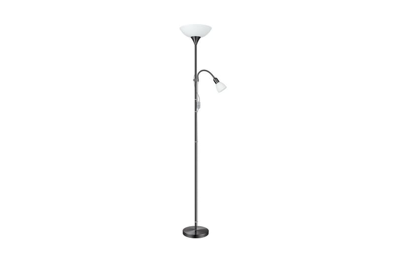 Golvlampa Eglo Up 2 med Läslampa Nickel-Nero Vit - Vit - Belysning & el - Inomhusbelysning & lampor - Sovrumslampa