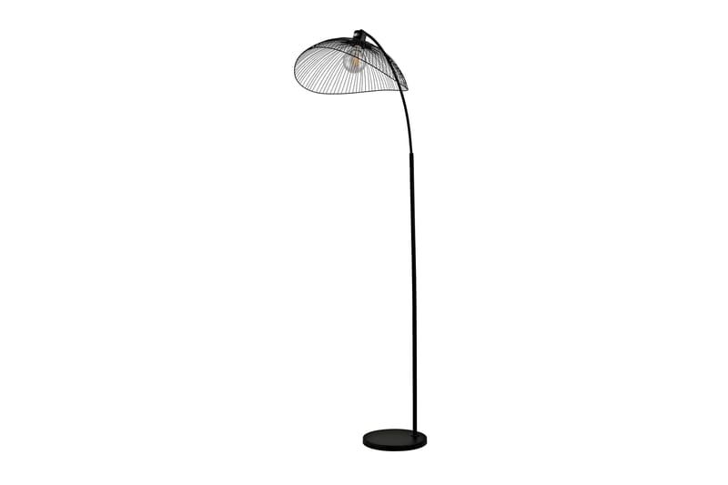 Elsa Golvlampa Dimbar LED Mellan - Svart - Belysning & el - Inomhusbelysning & lampor - Golvlampa - Trearmad golvlampa