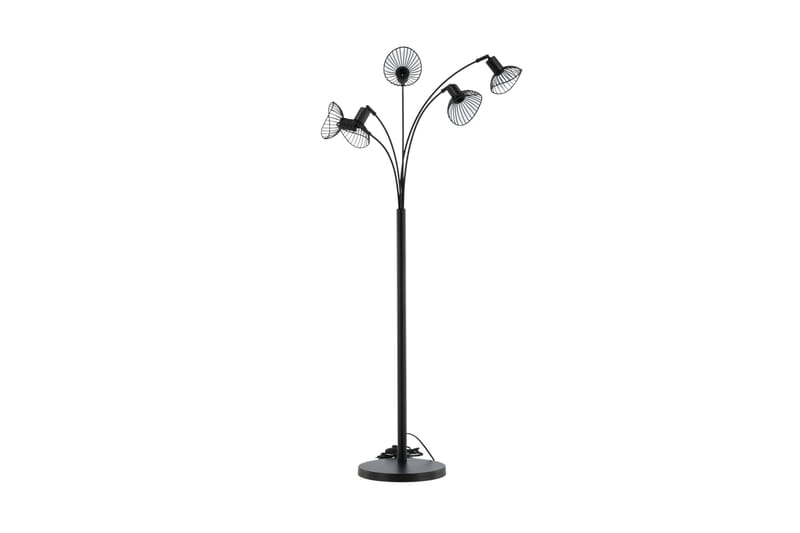 Elsa Golvlampa Dimbar LED Stor - Svart - Belysning & el - Inomhusbelysning & lampor - Golvlampa - Femarmad golvlampa