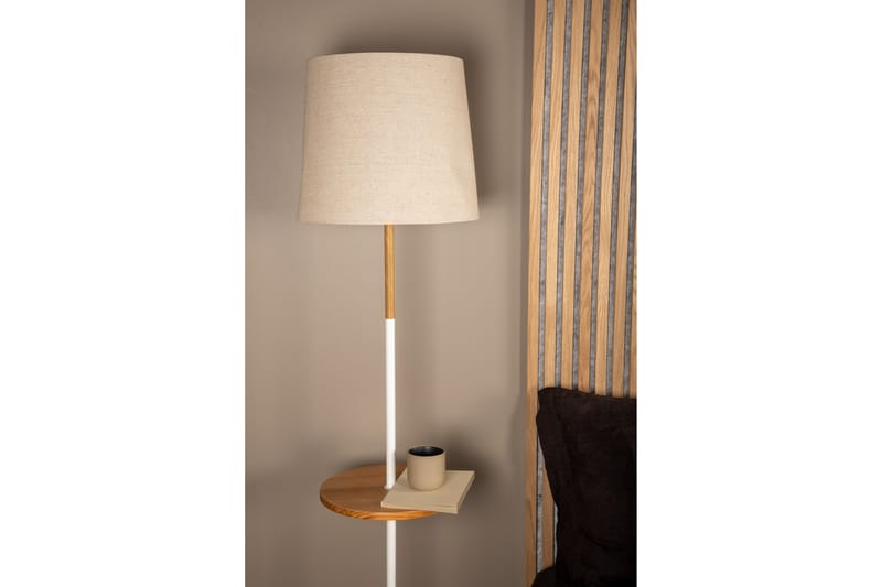 Hattman Golvlampa - Linne/Marmor/Beige/Brun/Vit - Belysning & el - Inomhusbelysning & lampor - Golvlampa