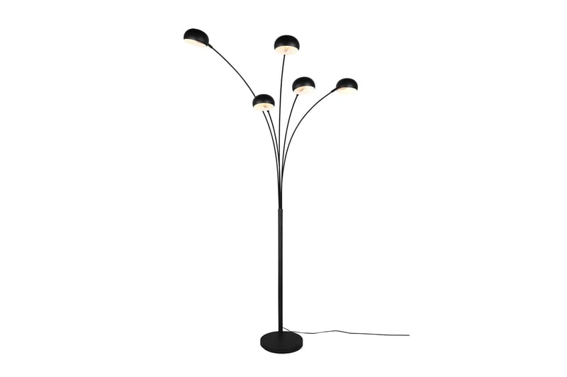 Trio Lighting Dito golvlampa 5L E14 mattsvart - Mattsvart - Sovrumslampa - Golvlampa - Vardagsrumslampa - Femarmad golvlampa