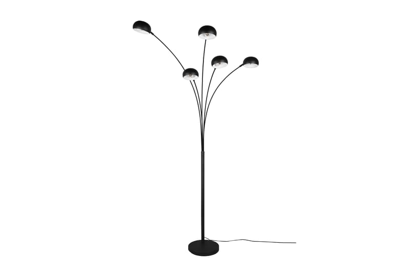 Trio Lighting Dito golvlampa 5L E14 mattsvart - Mattsvart - Sovrumslampa - Golvlampa - Vardagsrumslampa - Femarmad golvlampa