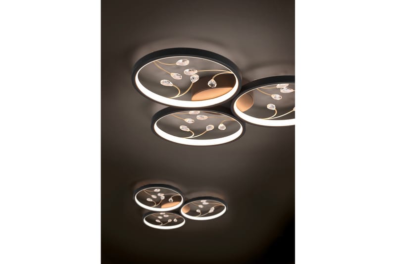 Groovy LED Plafond 3L mattsvart/ guld - Matt svart/Guld - Belysning & el - Inomhusbelysning & lampor - Kökslampa - Taklampa kök