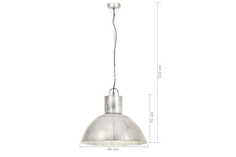 Hänglampa 25 W silver rund 48 cm E27 - be Basic - Taklampa kök - Fönsterlampa hängande - Fönsterlampa - Pendellampor & hänglampor - Sovrumslampa - Vardagsrumslampa