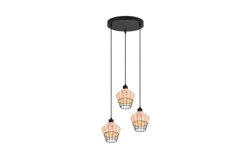 Trio Lighting Borka taklampa 3L E27 rotting - Trio Lighting - Taklampa kök - Fönsterlampa hängande - Fönsterlampa - Pendellampor & hänglampor - Sovrumslampa - Vardagsrumslampa