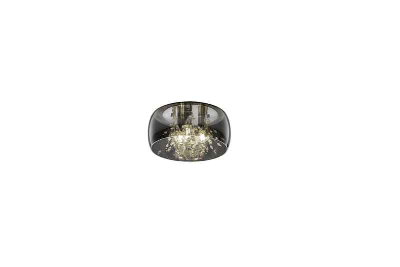 Trio Lighting Crystel plafond 35 cm 3xE14 krom/ rökglas - Taklampa kök - Fönsterlampa hängande - Fönsterlampa - Pendellampor & hänglampor - Sovrumslampa - Vardagsrumslampa