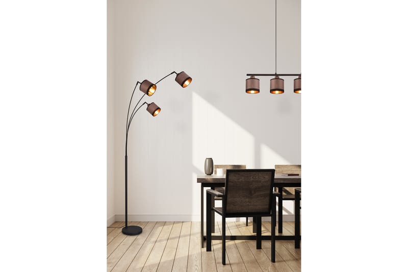 Trio Lighting Davos taklampa 4L E14 mattsvart/ greige - Belysning & el - Inomhusbelysning & lampor - Kökslampa - Taklampa kök