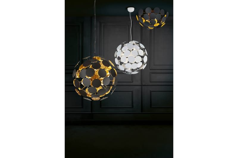 Trio Lighting Discalgo plafond 3L E14 mattsvart - Mattsvart/Guld - Taklampa kök - Fönsterlampa hängande - Fönsterlampa - Pendellampor & hänglampor - Sovrumslampa - Vardagsrumslampa