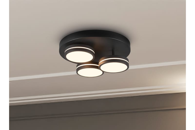 Trio Lighting Franklin LED plafond antracit - Taklampa kök - Fönsterlampa hängande - Fönsterlampa - Pendellampor & hänglampor - Sovrumslampa - Vardagsrumslampa