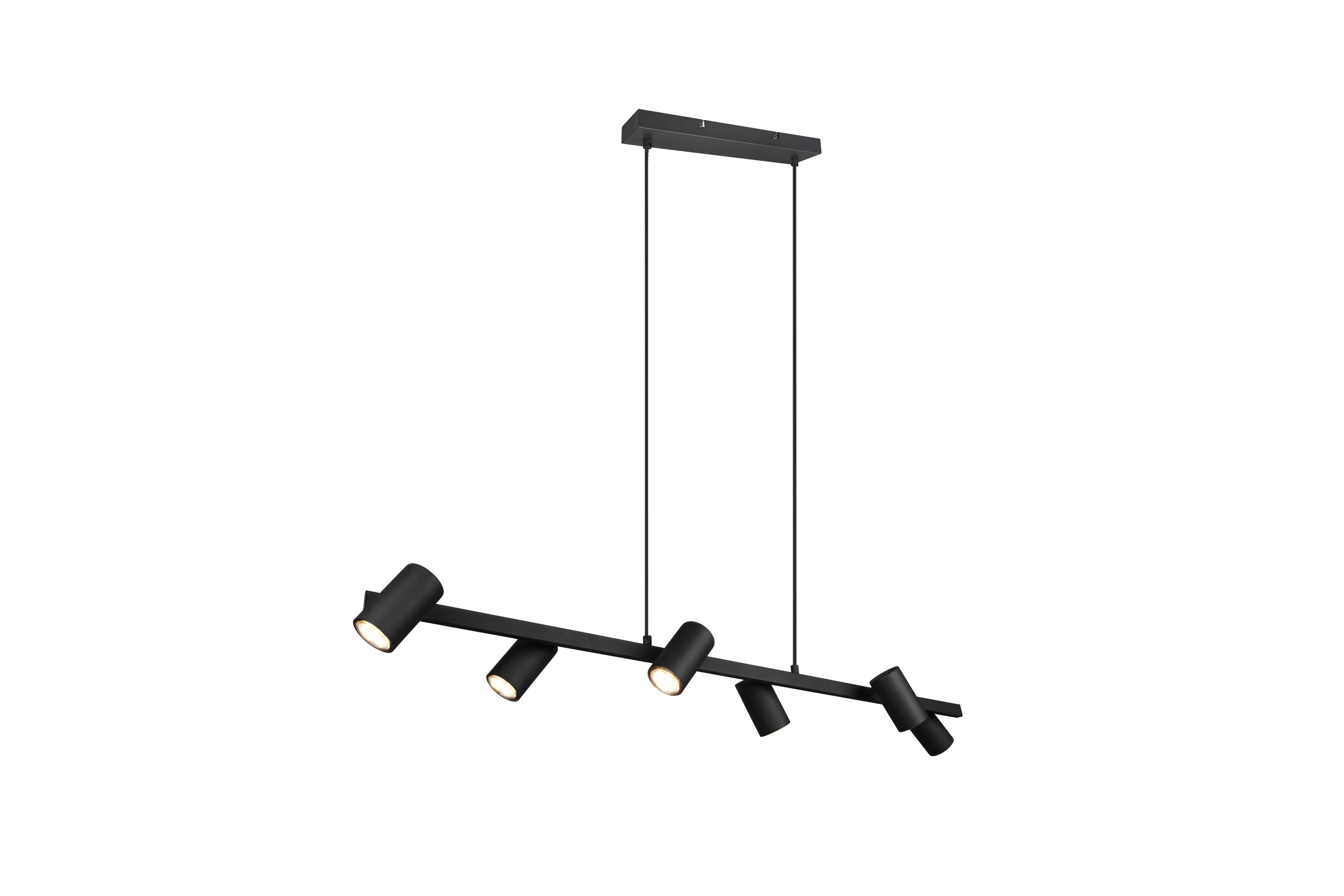 Trio Lighting Marley taklampa 115cm 6L 6xGU10 mattsvart - Taklampa kök Svart