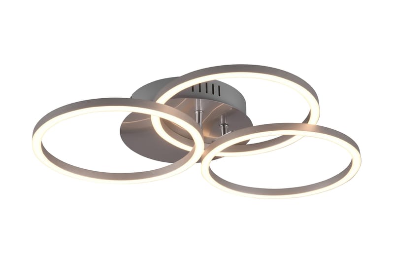 Trio Lighting Circle LED plafond borstad stål - Taklampa kök - Fönsterlampa hängande - Fönsterlampa - Pendellampor & hänglampor - Sovrumslampa - Vardagsrumslampa