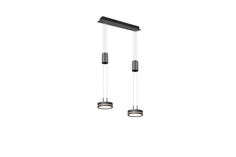 Trio Lighting Franklin LED taklampa 2L antracit - Taklampa kök - Fönsterlampa hängande - Fönsterlampa - Pendellampor & hänglampor - Sovrumslampa - Vardagsrumslampa