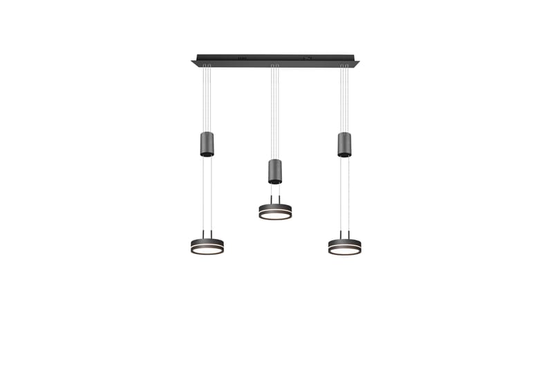 Trio Lighting Franklin LED taklampa 3L antracit - Taklampa kök - Fönsterlampa hängande - Fönsterlampa - Pendellampor & hänglampor - Sovrumslampa - Vardagsrumslampa