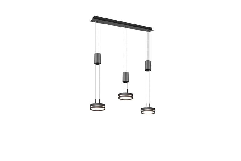 Trio Lighting Franklin LED taklampa 3L antracit - Taklampa kök - Fönsterlampa hängande - Fönsterlampa - Pendellampor & hänglampor - Sovrumslampa - Vardagsrumslampa