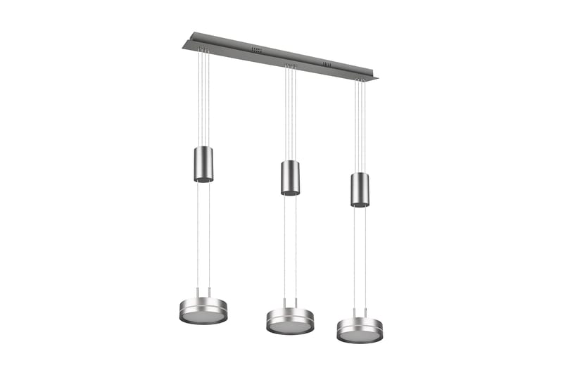 Trio Lighting Franklin LED taklampa 3L borstad stål - Taklampa kök - Fönsterlampa hängande - Fönsterlampa - Pendellampor & hänglampor - Sovrumslampa - Vardagsrumslampa