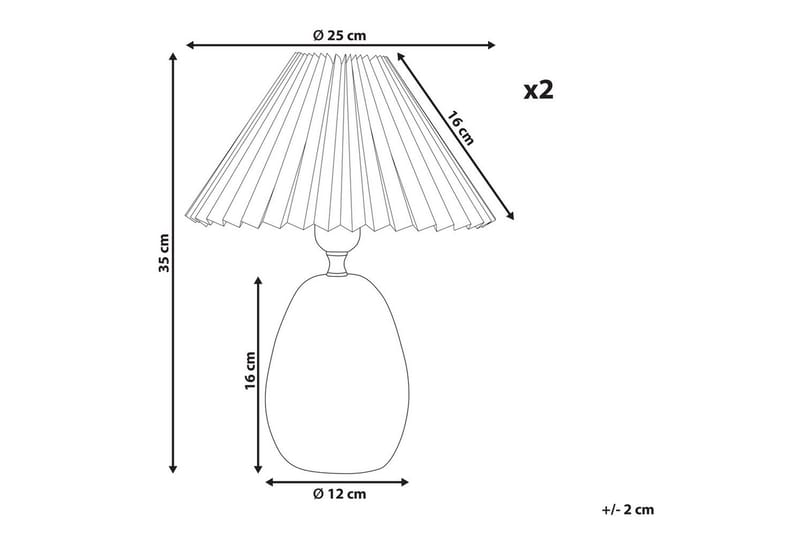 Kamati Bordslampa 2 st 35 cm E27 - Vit/Blå - Belysning & el - Inomhusbelysning & lampor - Fönsterlampa - Fönsterlampa på fot