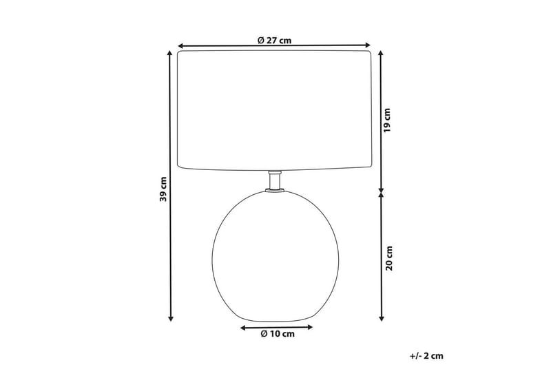 Karlek Bordslampa 39 cm E27 - Brun/Vit - Belysning & el - Inomhusbelysning & lampor - Fönsterlampa - Fönsterlampa på fot