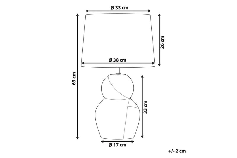 Korska Bordslampa 63 cm E27 - Svart/Vit - Belysning & el - Inomhusbelysning & lampor - Fönsterlampa - Fönsterlampa på fot