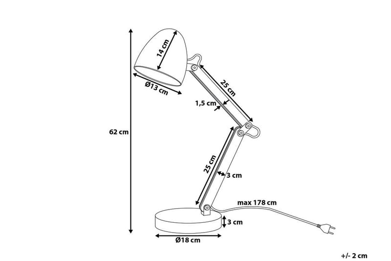 Veleka Skrivbordslampa 62 cm - Silver - Belysning & el - Inomhusbelysning & lampor - Läslampa - Läslampa bord