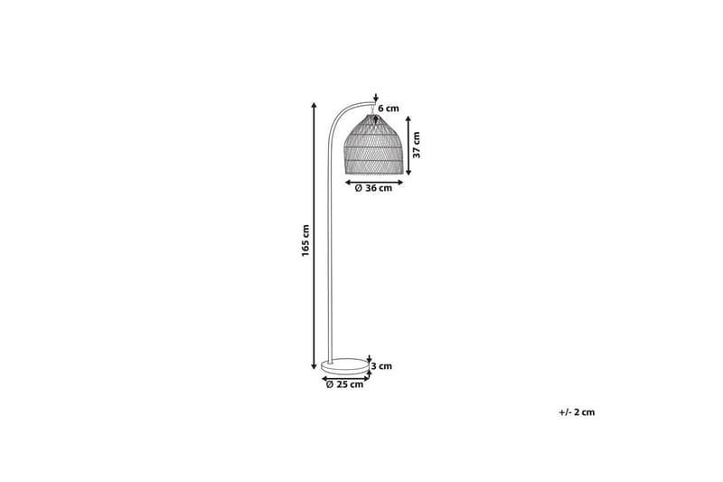 Lakskol Golvlampa 165 cm - Svart/Natur - Belysning & el - Inomhusbelysning & lampor - Sovrumslampa