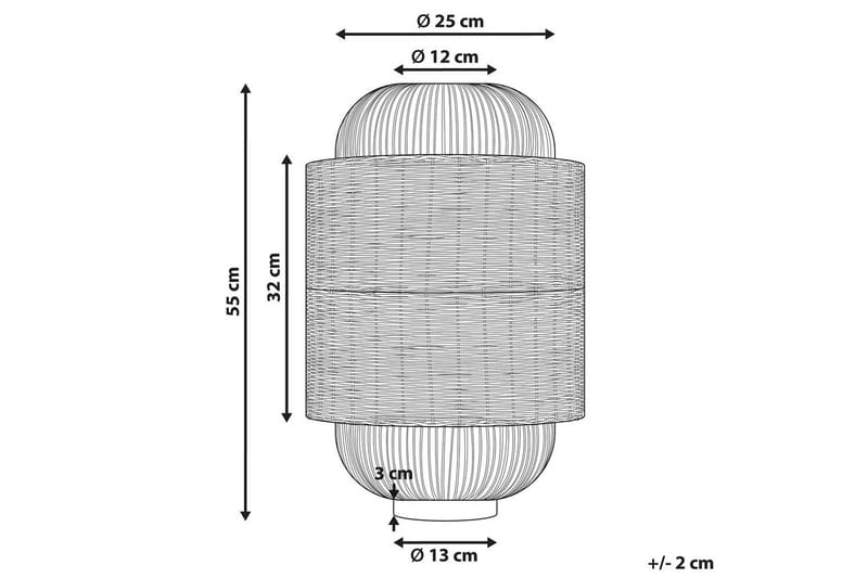 Leftyr Bordslampa 55 cm E27 - Svart/Natur - Belysning & el - Inomhusbelysning & lampor - Fönsterlampa - Fönsterlampa på fot