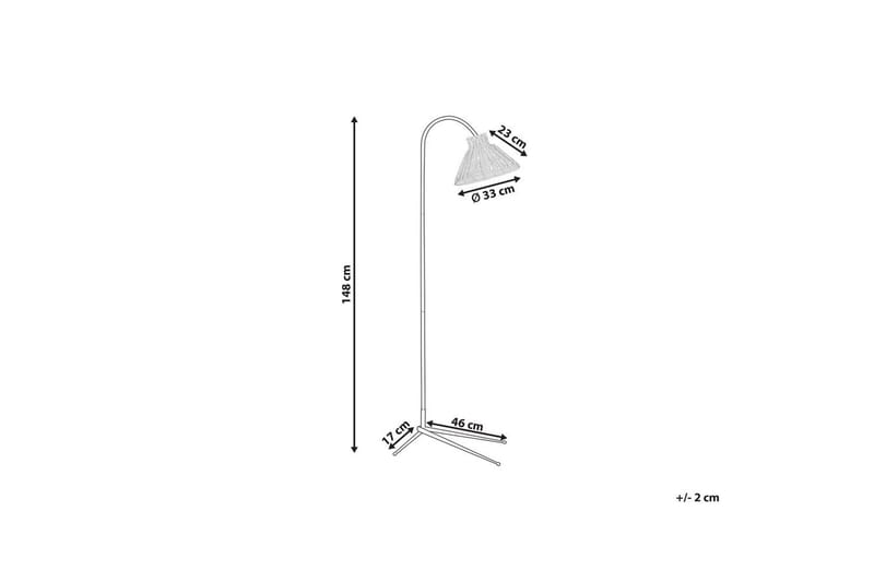 Levanze Golvlampa 148 cm - Svart/Natur - Belysning & el - Inomhusbelysning & lampor - Sovrumslampa