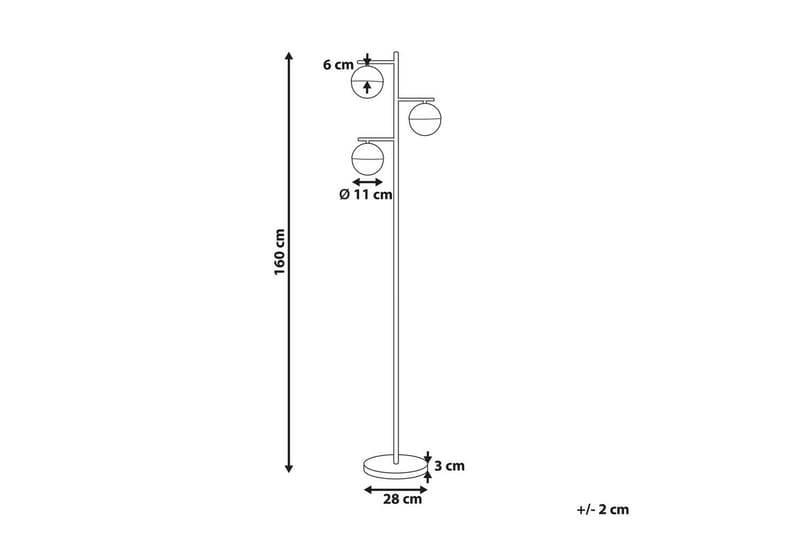 Lipsoy Golvlampa 160 cm - Guld - Belysning & el - Inomhusbelysning & lampor - Sovrumslampa