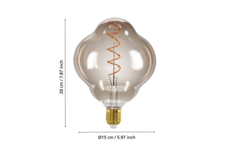 Ljuskälla Eglo LM-E27-LED CL150 4W Amber - Gul - Belysning & el - Inomhusbelysning & lampor - Dekorationsbelysning