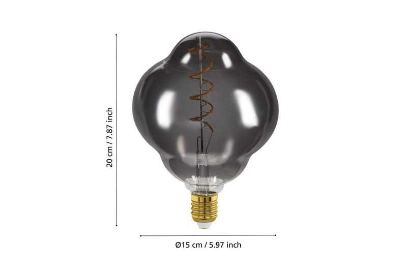 Ljuskälla Eglo LM-E27-LED CL150 4W Smoky - Svart - Belysning & el - Inomhusbelysning & lampor - Dekorationsbelysning