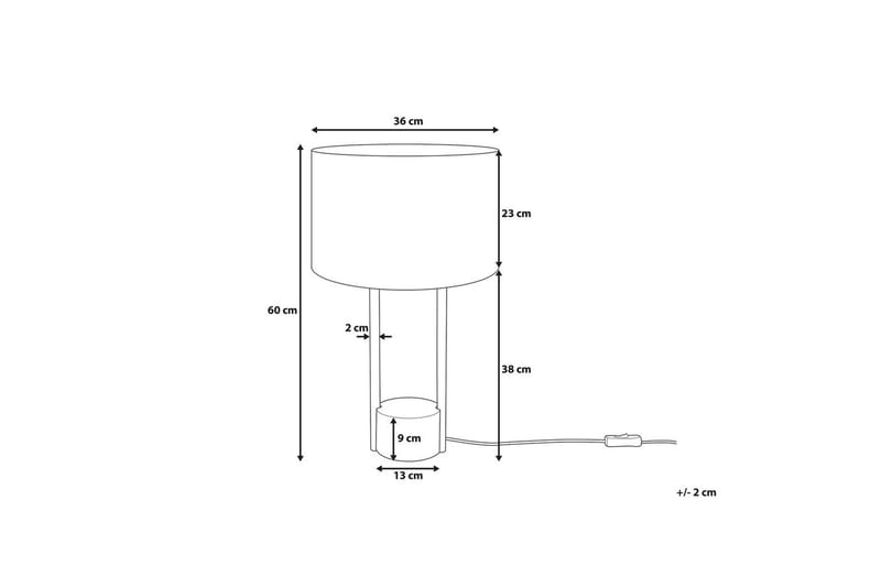 Madrica Bordslampa 60 cm E27 - Vit/Svart/Grå - Belysning & el - Inomhusbelysning & lampor - Fönsterlampa - Fönsterlampa på fot